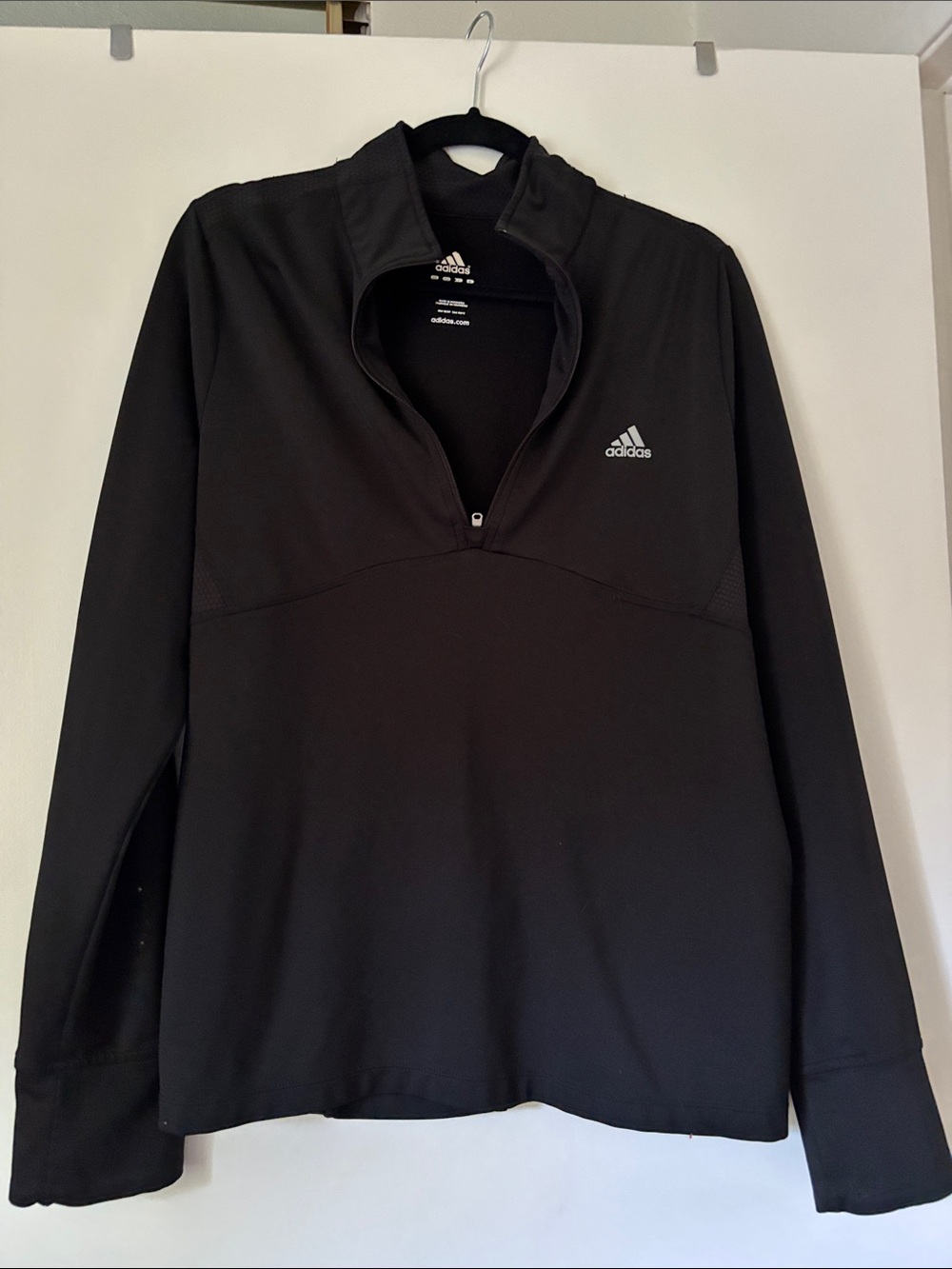 adidas Women's Black Half-Zip Athletic Pullover